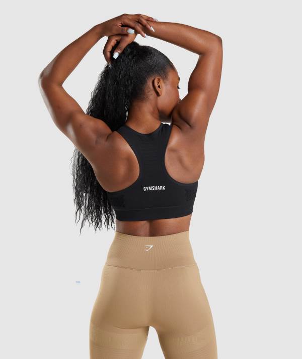 Damske Športové Podprsenky Gymshark Energy Seamless Čierne | WA3821560